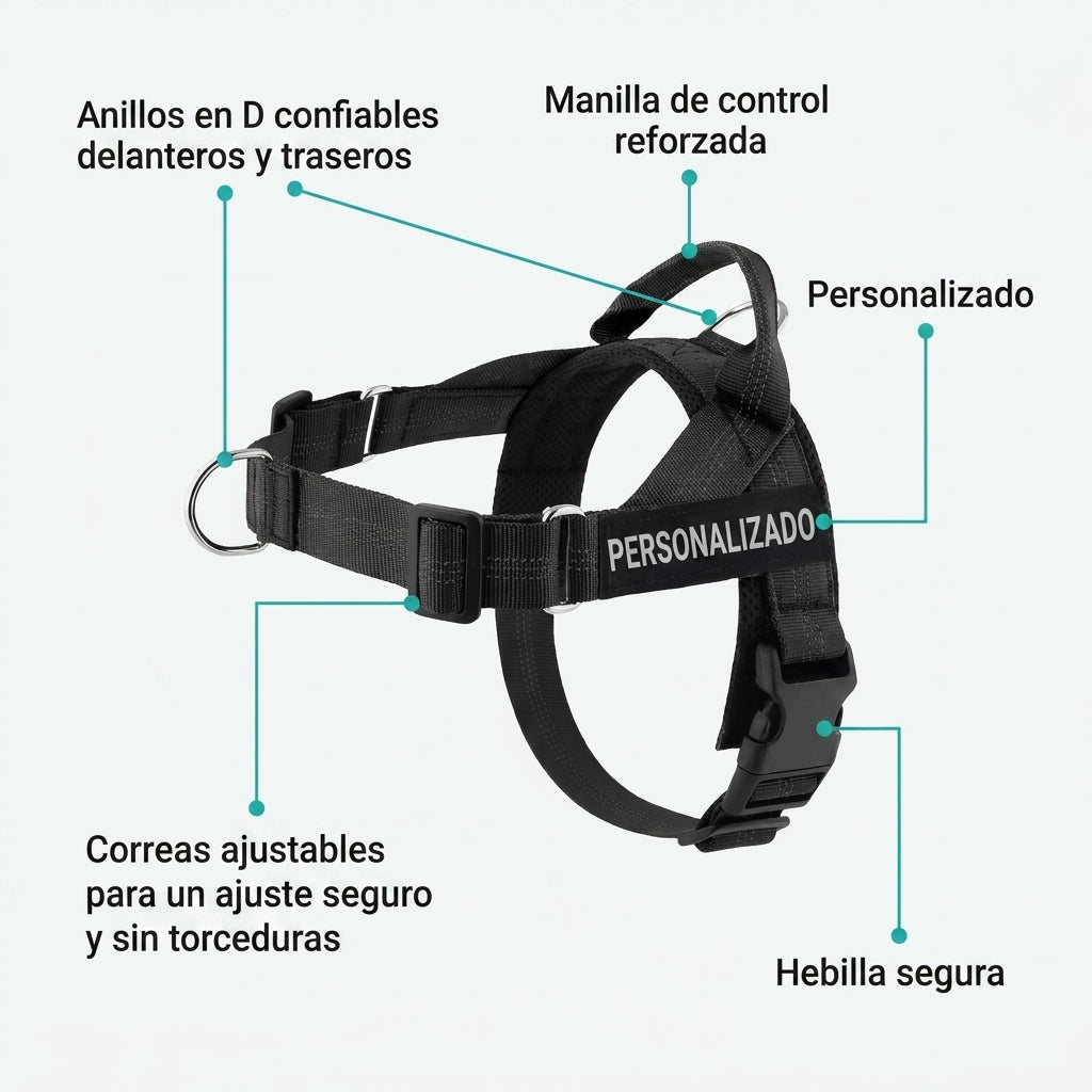 Arnés Anti tirones Personalizado PawHalt