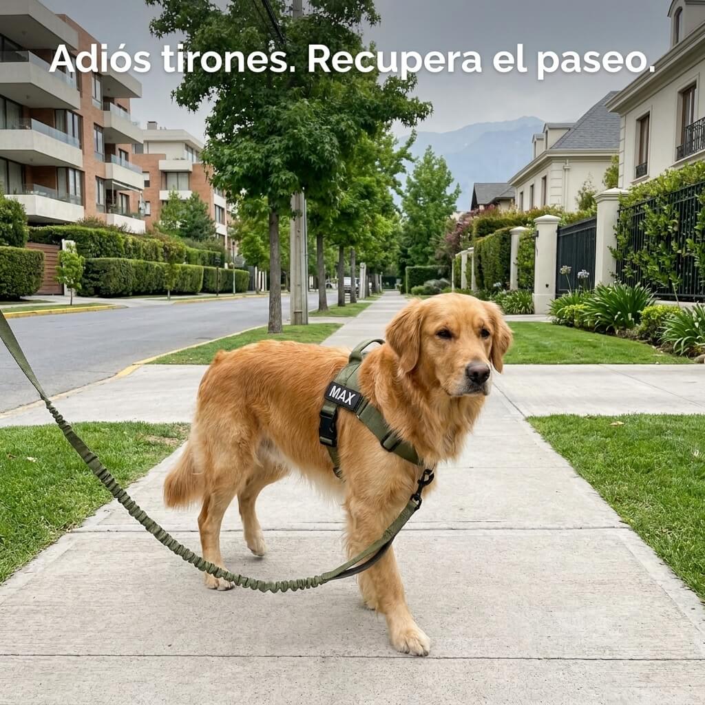 Arnés anti tirones para perros + Correa Elástica- Camina sin que te arrastre